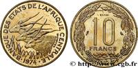 CENTRAL AFRICAN STATES Essai de 10 Francs antilopes CENTRAL AFRICAN STATES Paris 1974 (23mm, 3,94g, 6h) -