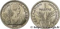 FRENCH INDOCHINA 1 Piastre Union Française - Fédération Indochinois FRENCH INDOCHINA Paris 1947 (35mm, 17,88g, 6h) -