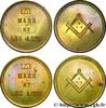 FRANCE MARS ET LES ARTS - LOT DE DEUX JETONS LOGES A L’ORIENT DE PARIS - LOGES PARISIENNES 1806 (23mm, 4g, 12h) -