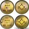 FRANCE MARS ET LES ARTS - LOT DE DEUX JETONS LOGES A L’ORIENT DE PARIS - LOGES PARISIENNES 1806 (23mm, 4g, 12h) -