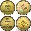 FRANCE MARS ET LES ARTS - LOT DE DEUX JETONS LOGES A L’ORIENT DE PARIS - LOGES PARISIENNES 1806 (23mm, 4g, 12h) -