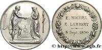 FRANCE Médaille de mariage, Couple antique AMOUR ET MARIAGE 1890 (34mm, 18,19g, 12h) -