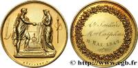 FRANCE Médaille de mariage, Couple antique AMOUR ET MARIAGE 1842 (34,5mm, 18,75g, 6h) -