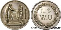 FRANCE Médaille de mariage, Couple antique AMOUR ET MARIAGE 1882 (34,5mm, 19,81g, 12h) -