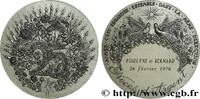 FRANCE Médaille, Noces d’argent AMOUR ET MARIAGE 1976 (71,5mm, 172,18g, 12h) -