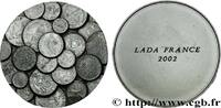 FRANCE Médaille, Lada France CINQUIÈME RÉPUBLIQUE Monnaie de Paris 2002 (71,5mm, 347,2g, 12h) -