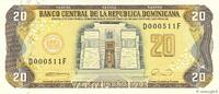 DOMINICAN REPUBLIC 20 Pesos Oro DOMINICAN REPUBLIC 20 Pesos Oro 1990 UNC -