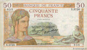 FRANCE 50 Francs CÉRÈS FRANCE 50 Francs CÉRÈS 1937 F+ -