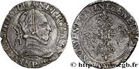 FRANCE Demi-franc au col plat HENRY III Dijon 1587 (26,5mm, 6,71g, 4h) -