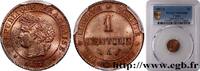 FRANCE 1 centime Cérès III REPUBLIC Paris 1887 (15mm, 1g, 6h) -