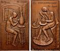 FRANCE Plaquette, la céramique, le tour ARTISTES : MUSICIENS, PEINTRES, SCULPTEURS Monnaie de Paris 1982 (89,5mm, 189,93g, 12h) -