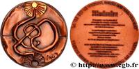 FRANCE Médaille, Itinéraire de Victor Hugo LITTÉRATURE : ÉCRIVAINS/ÉCRIVAINES - POÈTES Monnaie de Paris 1976 (99,5mm, 496,33g, 12h) -