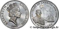 COOK ISLANDS 50 Dollars Elisabeth II / 500e anniversaire découv COOK ISLANDS 1993 (38,80mm, 31,10g, 12h) -
