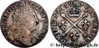 FRANCE 20 sols aux insignes LOUIS XIV THE SUN KING Rouen 1708 (26mm, 5,93g, 6h) -