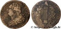FRANCE 2 sols dit au faisceau, type FRANÇOIS LOUIS XVI La Rochelle 1792 (33mm, 24,59g, 6h) -