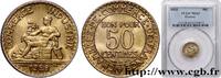 FRANCE 50 centimes Chambres de Commerce III REPUBLIC Paris 1928 (18mm, 2g, 6h) -