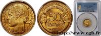 FRANCE 50 centimes Morlon, avec raisin, 9 et 2 ouverts III REPUBLIC 1932 (18mm, 2,0g, 6h) -