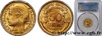 FRANCE 50 centimes Morlon III REPUBLIC 1933 (18mm, 2g, 6h) -