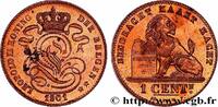 BELGIUM 1 Centime lion monogramme de Léopold II légende en BELGIUM 1901 (16,50mm, 1,98g, h) -