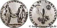 FRANCE Médaille, Mutualité coopération et crédit CINQUIÈME RÉPUBLIQUE 1999 (50,5mm, 81,35g, 12h) -