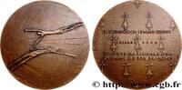 FRANCE Médaille pour la ligne SNCF Le Mans-Rennes TRANSPORTS Monnaie de Paris 1965 (68mm, 139,63g, 12h) -