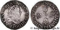 FRANCE Demi-franc au grand buste lauré et au col fraisé LOUIS XIII Saint-Lô 1615 (28mm, 7,06g, 1h) -