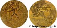 FRANCE Médaille, Prométhée enchaîné d’Eschyle LITTÉRATURE : ÉCRIVAINS/ÉCRIVAINES - POÈTES Monnaie de Paris 1984 (99,5mm, 438,49g, 12h) -