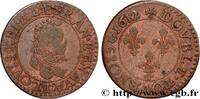 FRANCE Double tournois LOUIS XIII Nantes 1612 (20mm, 2,36g, 6h) -