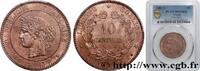 FRANCE 10 centimes Cérès III REPUBLIC Paris 1883 (30mm, 10g, 6h) -