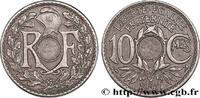 FRANCE 10 centimes Lindauer, Fauté non perforé III REPUBLIC 1927 (21mm, 4,38g, 6h) -