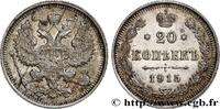 RUSSIA 20 Kopecks Nicolas II RUSSIA Saint-Petersbourg 1915 (22mm, 3,55g, 12h) -