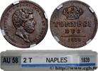 ITALY - KINGDOM OF THE TWO SICILIES - FERDINAND II 2 Tornesi ITALY - KINGDOM OF THE TWO SICILIES - FERDINAND II Naples 1839 (23,38mm, 6,18g, 6h) -