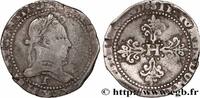 FRANCE Franc au col plat HENRY III Nantes 1576 (33mm, 13,73g, 12h) -
