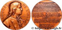 FRANCE Médaille, Rouget de l’Isle, auteur de la Marseilla LITTÉRATURE : ÉCRIVAINS/ÉCRIVAINES - POÈTES Monnaie de Paris 1984 (57mm, 105,16g, 12h) -