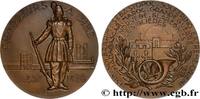FRANCE Médaille, Chasseurs à pied QUATRIÈME RÉPUBLIQUE 1955 (67,5mm, 141,53g, 12h) -