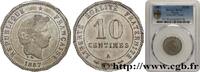 FRANCE Essai de 10 centimes Merley, Type II, 18 pans, san III REPUBLIC Paris 1887 (21,5mm, g, 6h) -