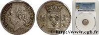 FRANCE 1/4 franc Louis XVIII LOUIS XVIII Paris 1824 (15mm, g, 6h) -