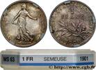 FRANCE 1 franc Semeuse III REPUBLIC 1901 (23,27mm, 4,99g, 6h) -