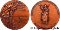 FRANCE Médaille, Cinquantenaire de la victoire PREMIÈRE GUERRE - WWI Monnaie de Paris 1968 (68mm, 171,17g, 12h) -