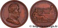 FRANCE Médaille des voeux des habitants de Versailles CHARLES X 78 - Versailles 1825 (50,5mm, 66,02g, 12h) -
