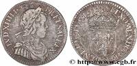 FRANCE Douzième d'écu, portrait à la mèche longue LOUIS XIV THE SUN KING Amiens 1653 (20mm, 2,20g, 6h) -