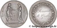 FRANCE Médaille de mariage AMOUR ET MARIAGE 14 - Roucamps 1814 (34,5mm, 17,18g, 12h) -