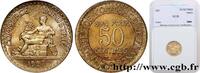 FRANCE 50 centimes Chambres de Commerce III REPUBLIC Paris 1927 (18mm, 2g, 6h) -