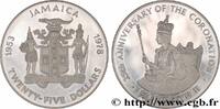 JAMAICA 25 Dollars Proof 25e anniversaire du couronnement JAMAICA 1978 (63mm, 136,08g, 12h) -