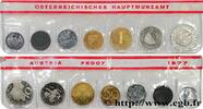 AUSTRIA Série Proof 7 Monnaies AUSTRIA Vienne 1977 (mm, g, h) -