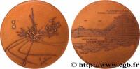 FRANCE Médaille pour la ligne SNCF Rouen - Le Havre TRANSPORTS Monnaie de Paris 1968 (67,5mm, 153,19g, 12h) -