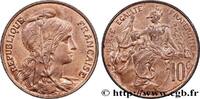 FRANCE 10 centimes Daniel-Dupuis III REPUBLIC 1908 (30mm, 10,02g, 6h) -
