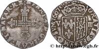 FRANCE Huitième d'écu de Navarre HENRY IV Saint-Palais 1607 (24mm, 4,61g, 9h) -
