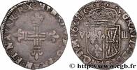 FRANCE Huitième d'écu de Navarre HENRY IV Saint-Palais 1608 (25mm, 4,73g, 3h) -