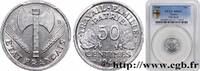 FRANCE 50 centimes Francisque, légère FRENCH STATE 1944 (18mm, 0,7g, 6h) -